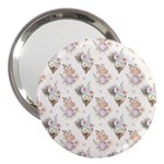 Roses-white 3  Handbag Mirrors Front