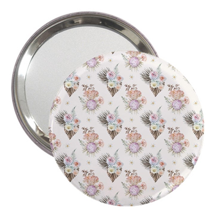 Roses-white 3  Handbag Mirrors