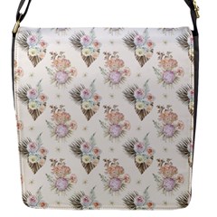 Roses-white Flap Closure Messenger Bag (s) by nateshop