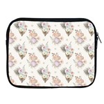 Roses-white Apple iPad 2/3/4 Zipper Cases Front