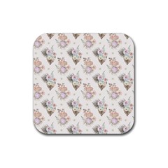 Roses-white Rubber Coaster (square) by nateshop