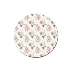 Roses-white Magnet 3  (round) by nateshop