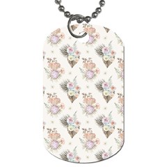 Roses-white Dog Tag (one Side) by nateshop