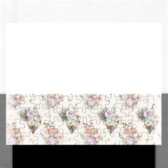 Roses-white Rectangular Jigsaw Puzzl by nateshop