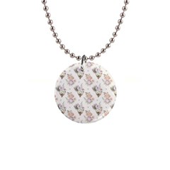 Roses-white 1  Button Necklace by nateshop