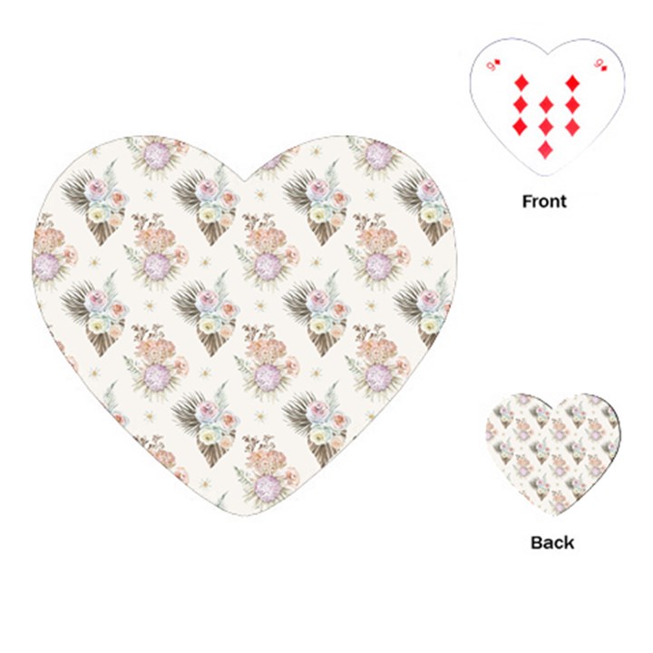 Roses-white Playing Cards Single Design (Heart)