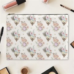 Roses-white Cosmetic Bag (xl) by nateshop