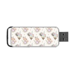 Roses-white Portable Usb Flash (two Sides) by nateshop