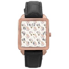 Roses-white Rose Gold Leather Watch  by nateshop