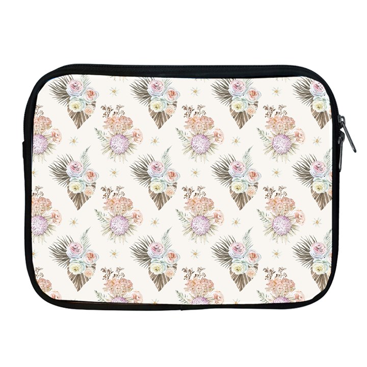 Roses-white Apple iPad 2/3/4 Zipper Cases