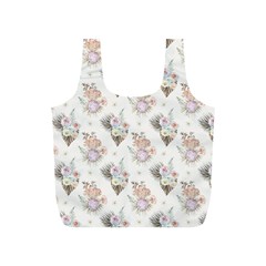 Roses-white Full Print Recycle Bag (s) by nateshop