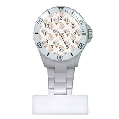 Roses-white Plastic Nurses Watch by nateshop