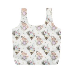 Roses-white Full Print Recycle Bag (m) by nateshop