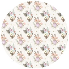 Roses-white Wooden Puzzle Round by nateshop