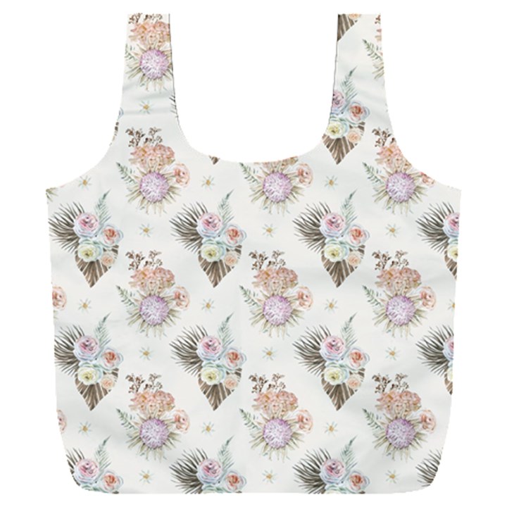 Roses-white Full Print Recycle Bag (XXL)