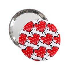 Seamless-heart-red 2 25  Handbag Mirrors by nateshop