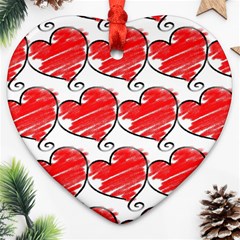 Seamless-heart-red Ornament (heart)