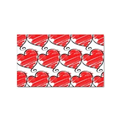 Seamless-heart-red Sticker Rectangular (10 Pack) by nateshop