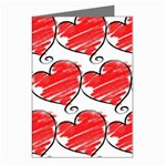 Seamless-heart-red Greeting Cards (Pkg of 8) Left