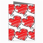 Seamless-heart-red Greeting Cards (Pkg of 8) Right