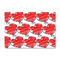 Seamless-heart-red Sticker A4 (10 Pack) by nateshop