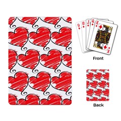 Seamless-heart-red Playing Cards Single Design (rectangle) by nateshop