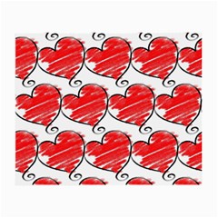 Seamless-heart-red Small Glasses Cloth (2 Sides) by nateshop