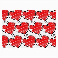 Seamless-heart-red Large Glasses Cloth by nateshop