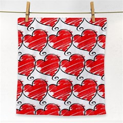 Seamless-heart-red Face Towel by nateshop