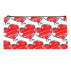 Seamless-heart-red Pencil Case by nateshop