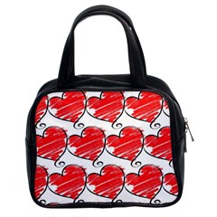 Seamless-heart-red Classic Handbag (two Sides) by nateshop