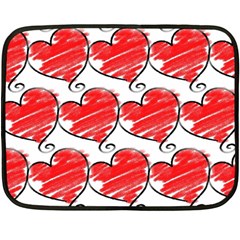 Seamless-heart-red Fleece Blanket (mini)