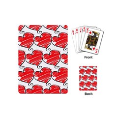 Seamless-heart-red Playing Cards Single Design (mini) by nateshop