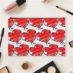 Seamless-heart-red Cosmetic Bag (Large) Front