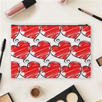 Seamless-heart-red Cosmetic Bag (Large) Back