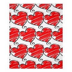 Seamless-heart-red Shower Curtain 60  X 72  (medium)  by nateshop