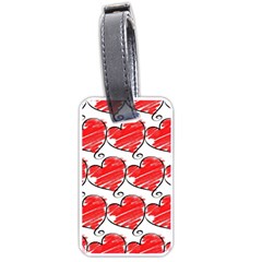 Seamless-heart-red Luggage Tag (one Side) by nateshop