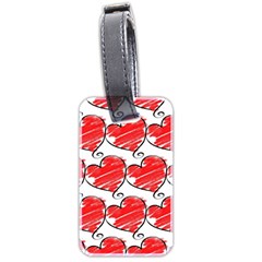 Seamless-heart-red Luggage Tag (two Sides) by nateshop