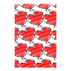 Seamless-heart-red Shower Curtain 48  X 72  (small)  by nateshop