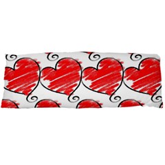 Seamless-heart-red Body Pillow Case Dakimakura (two Sides) by nateshop