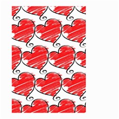 Seamless-heart-red Small Garden Flag (two Sides) by nateshop