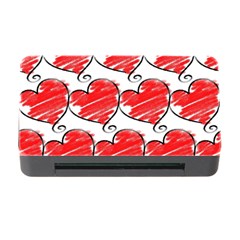 Seamless-heart-red Memory Card Reader With Cf by nateshop