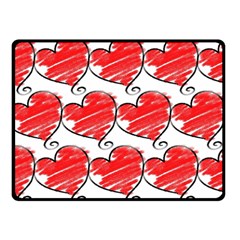 Seamless-heart-red Two Sides Fleece Blanket (small) by nateshop