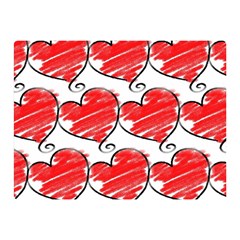 Seamless-heart-red Two Sides Premium Plush Fleece Blanket (mini) by nateshop