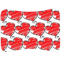 Seamless-heart-red Velour Seat Head Rest Cushion by nateshop