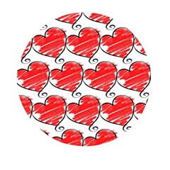 Seamless-heart-red Mini Round Pill Box by nateshop