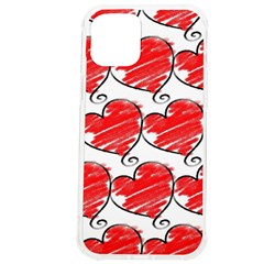 Seamless-heart-red Iphone 12 Pro Max Tpu Uv Print Case by nateshop