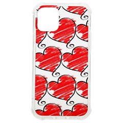 Seamless-heart-red Iphone 12 Mini Tpu Uv Print Case	 by nateshop