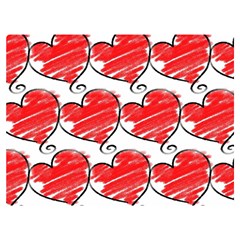 Seamless-heart-red Premium Plush Fleece Blanket (extra Small) by nateshop