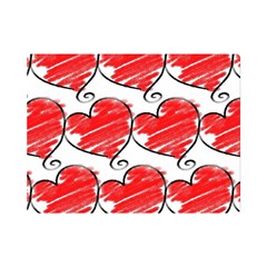 Seamless-heart-red Premium Plush Fleece Blanket (mini) by nateshop